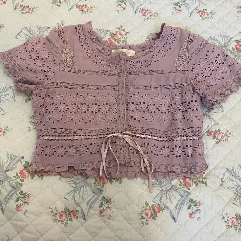 Loveshackfancy purple top
